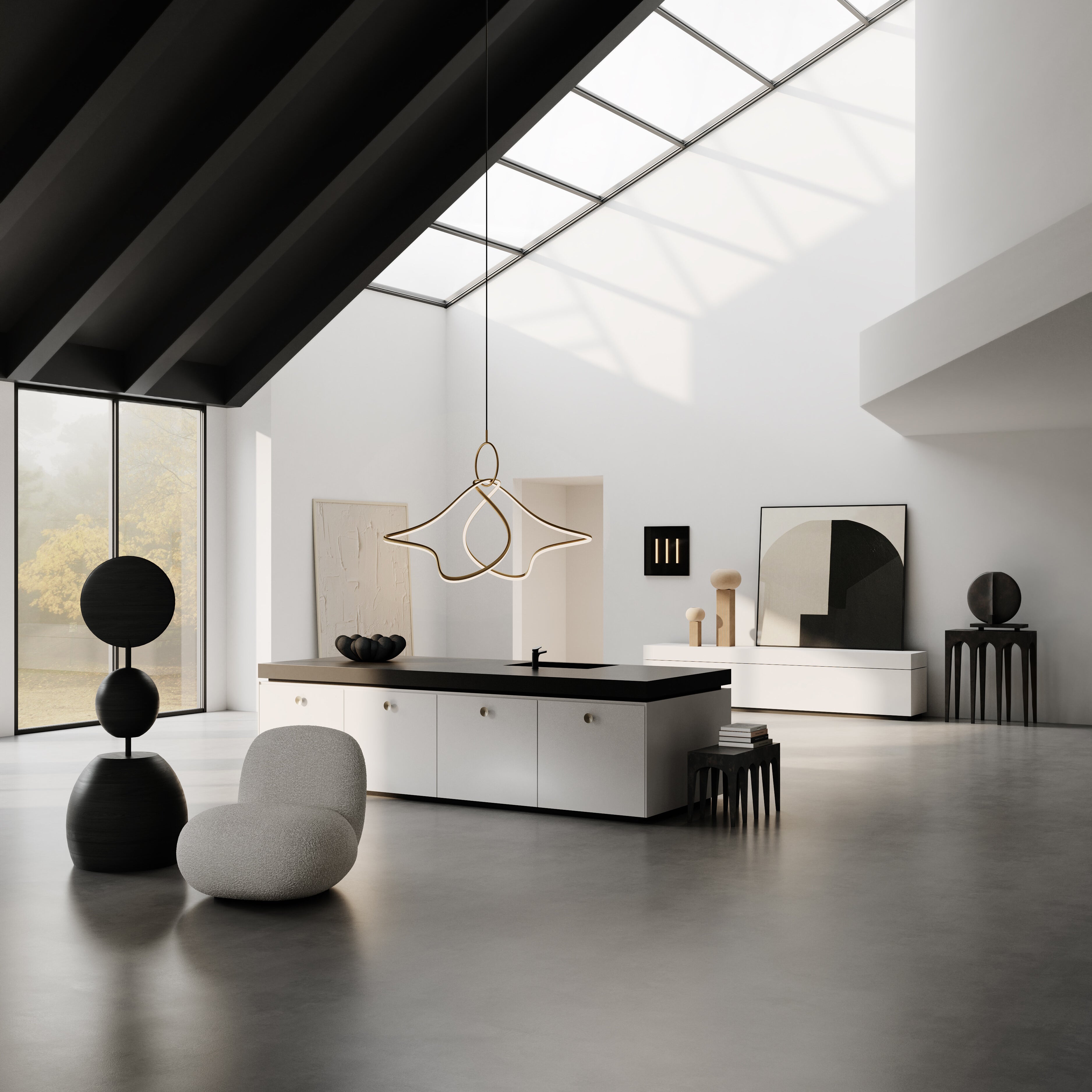 101 Copenhagen - Kumo Chandelier, Big - Brass - Chandelier