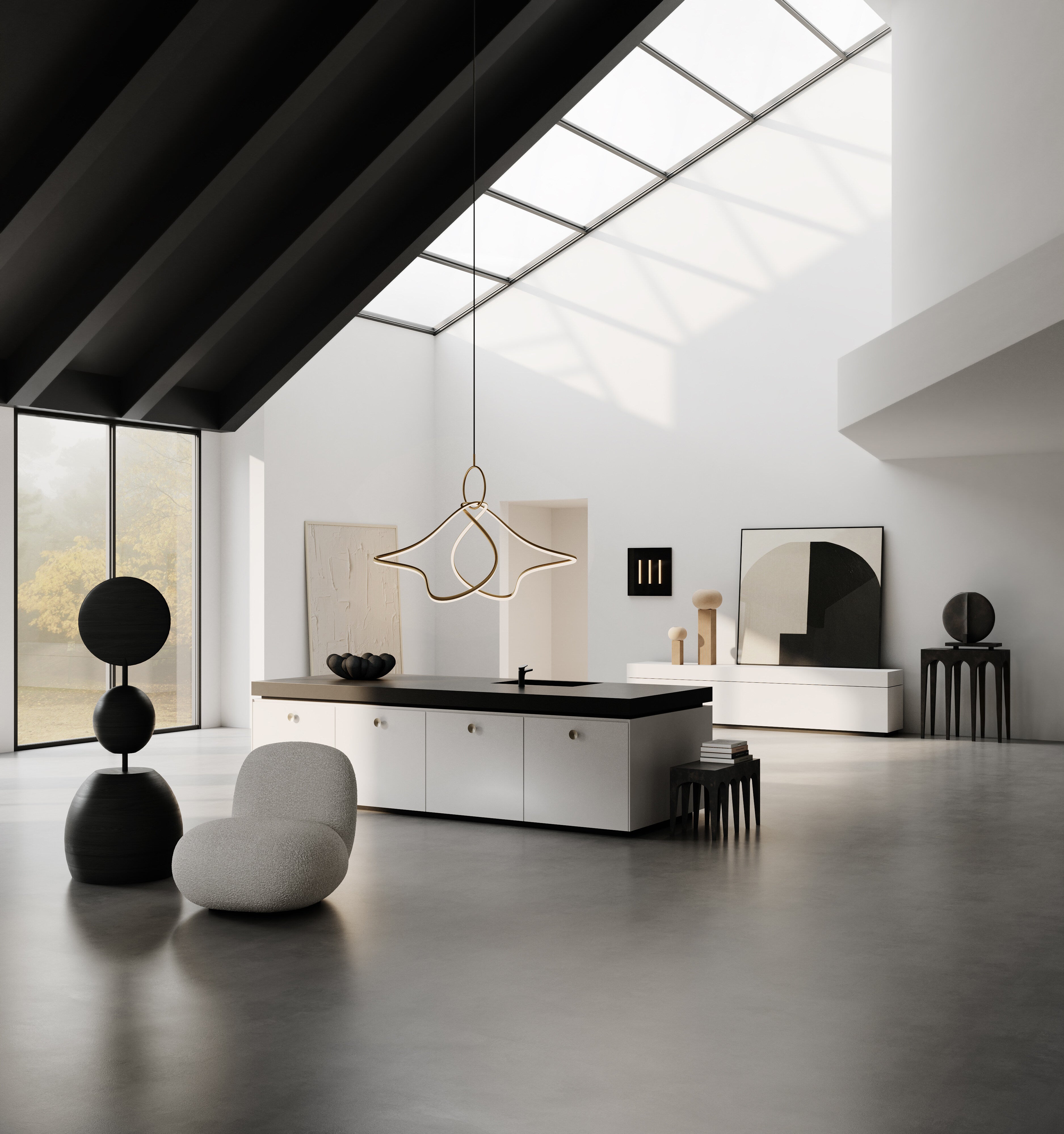 101 Copenhagen - Kumo Chandelier, Big - Brass - Chandelier