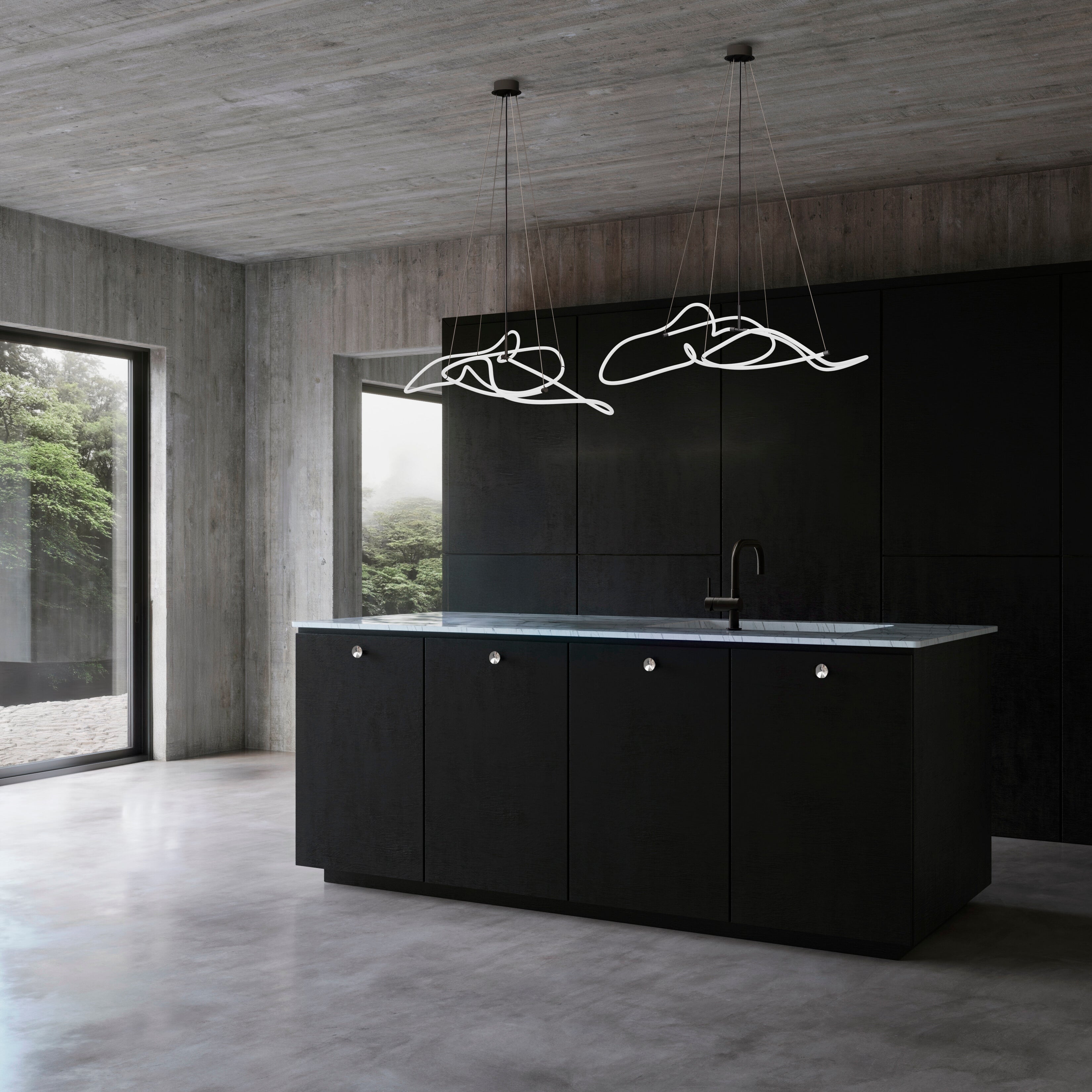 101 Copenhagen - Ghost Chandelier, Mini - Neon - Chandelier