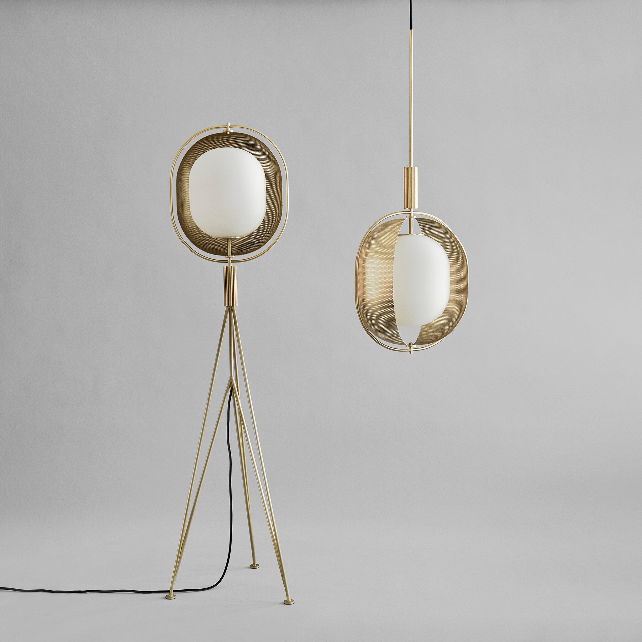 101 Copenhagen - Pearl Floor Lamp - Brass - Floor Lamp