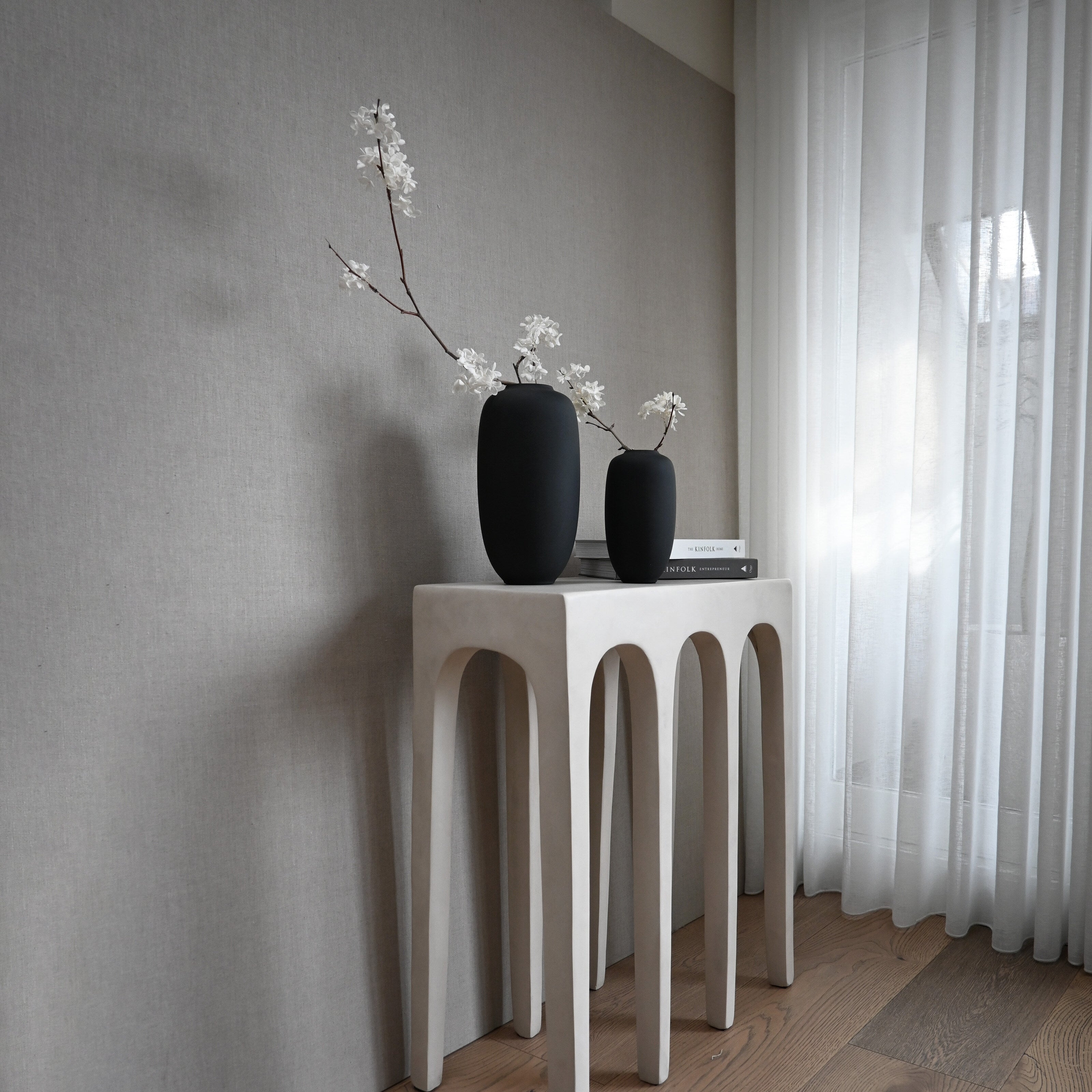 Sunao Vase Slim, Mini - Black