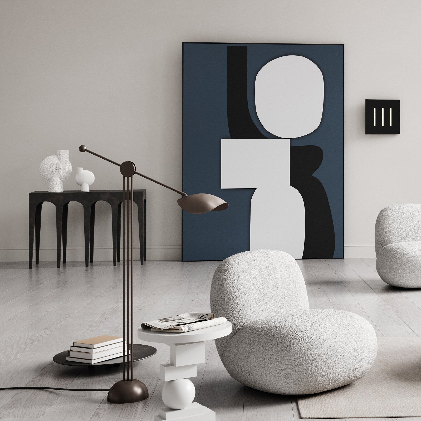 101 Copenhagen - Sphere Vase Bubl Shisen, Big - Bone White - Vase