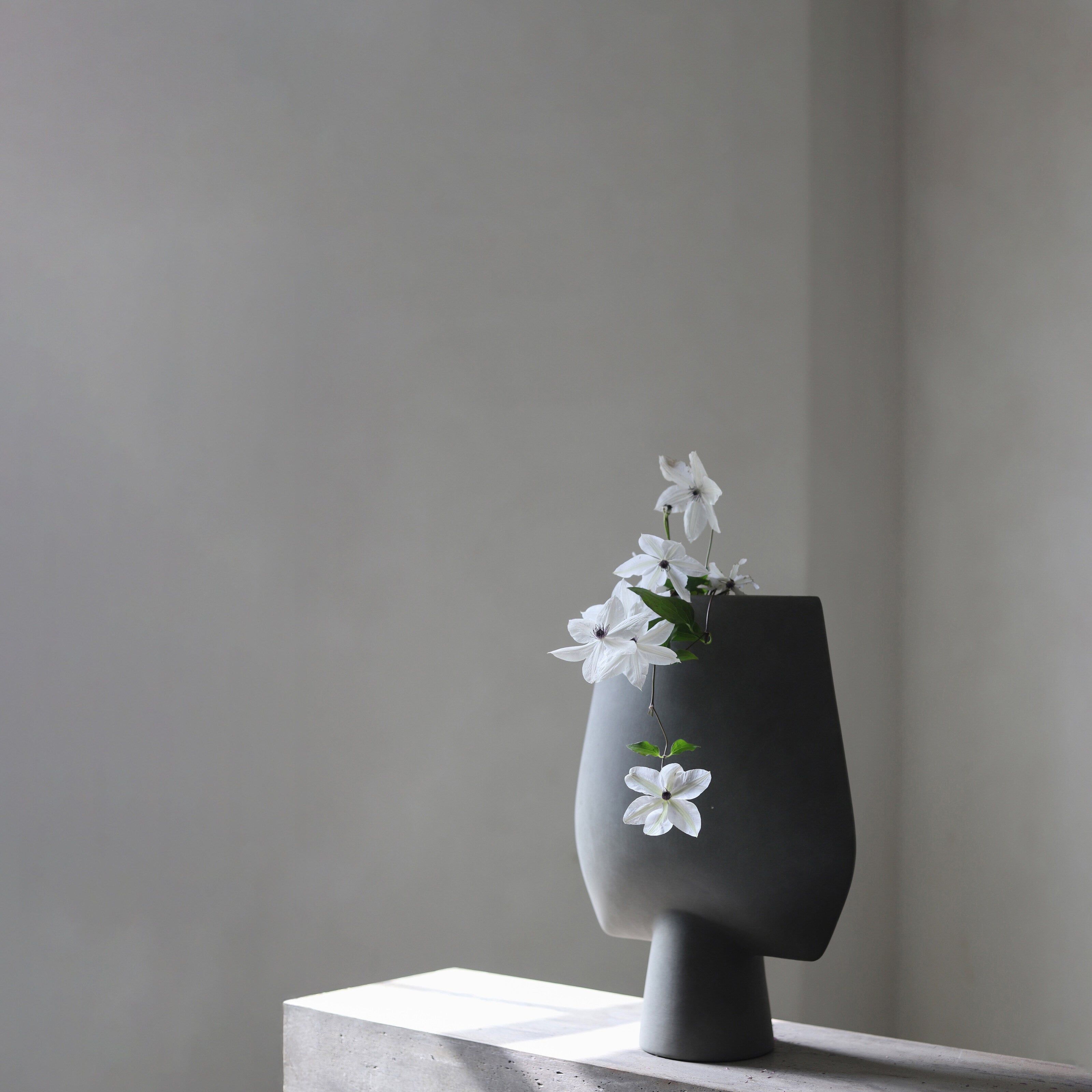 101 Copenhagen - Sphere Vase Square, Big - Dark Grey - Vase