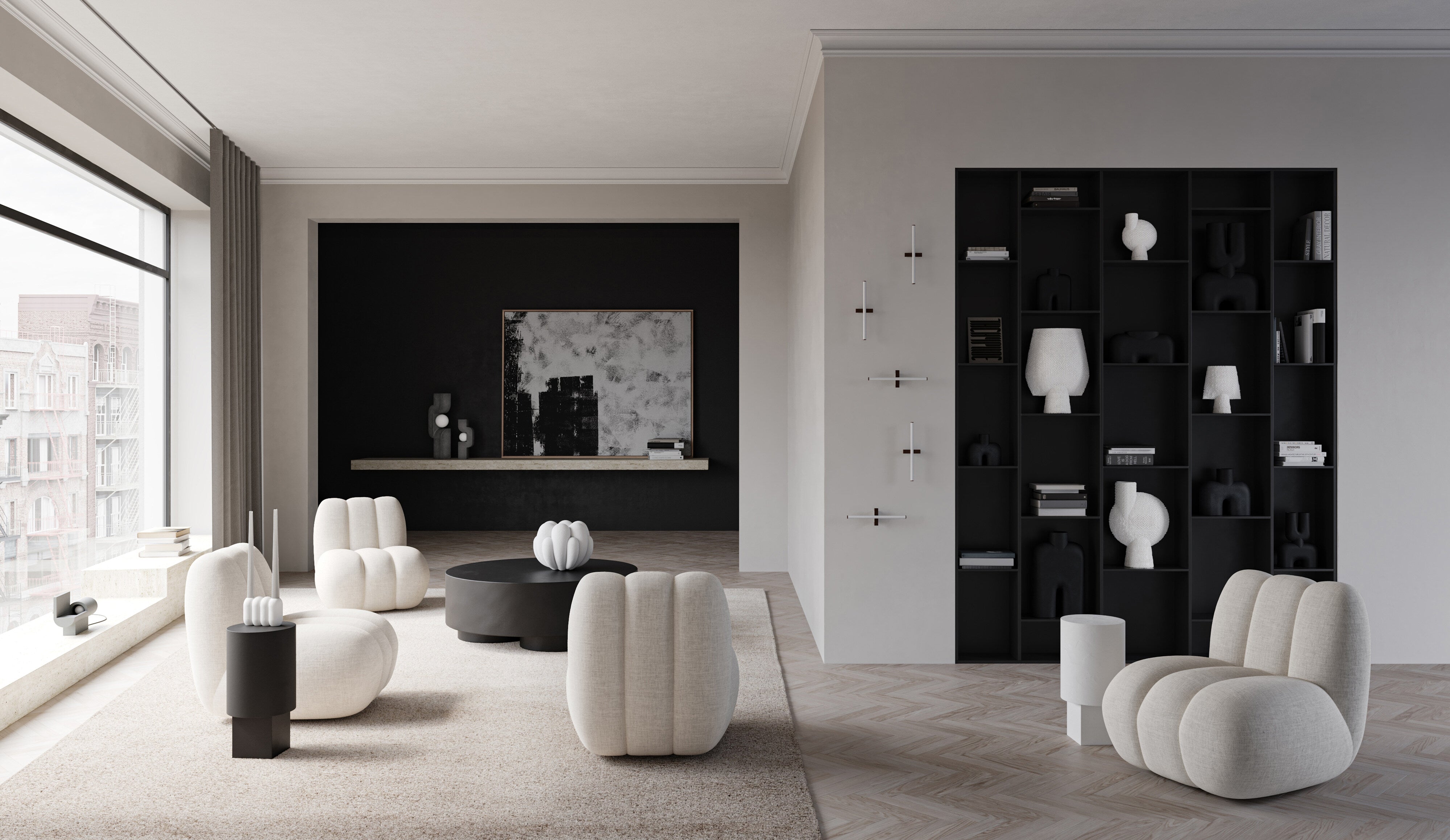 101 Copenhagen - Sphere Vase Square Shisen, Big - Bone White - Vase