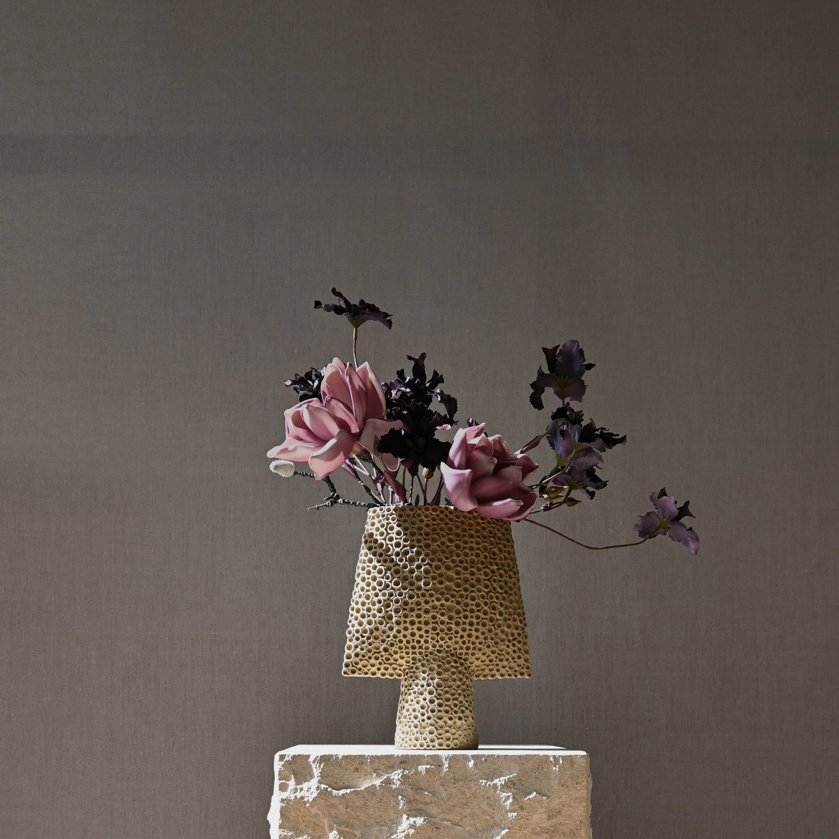 Sphere Vase Square Shisen, Mini - Sand