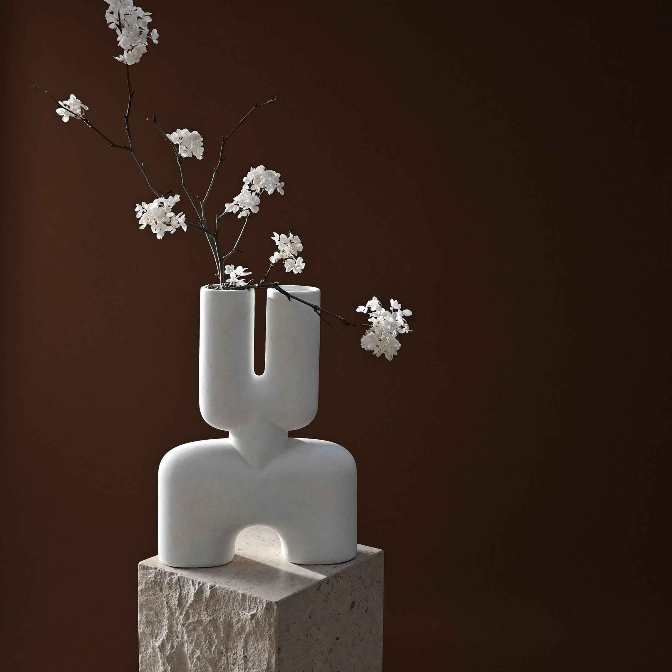 101 Copenhagen - Cobra Vase Double, Medio - Bone White - Vase