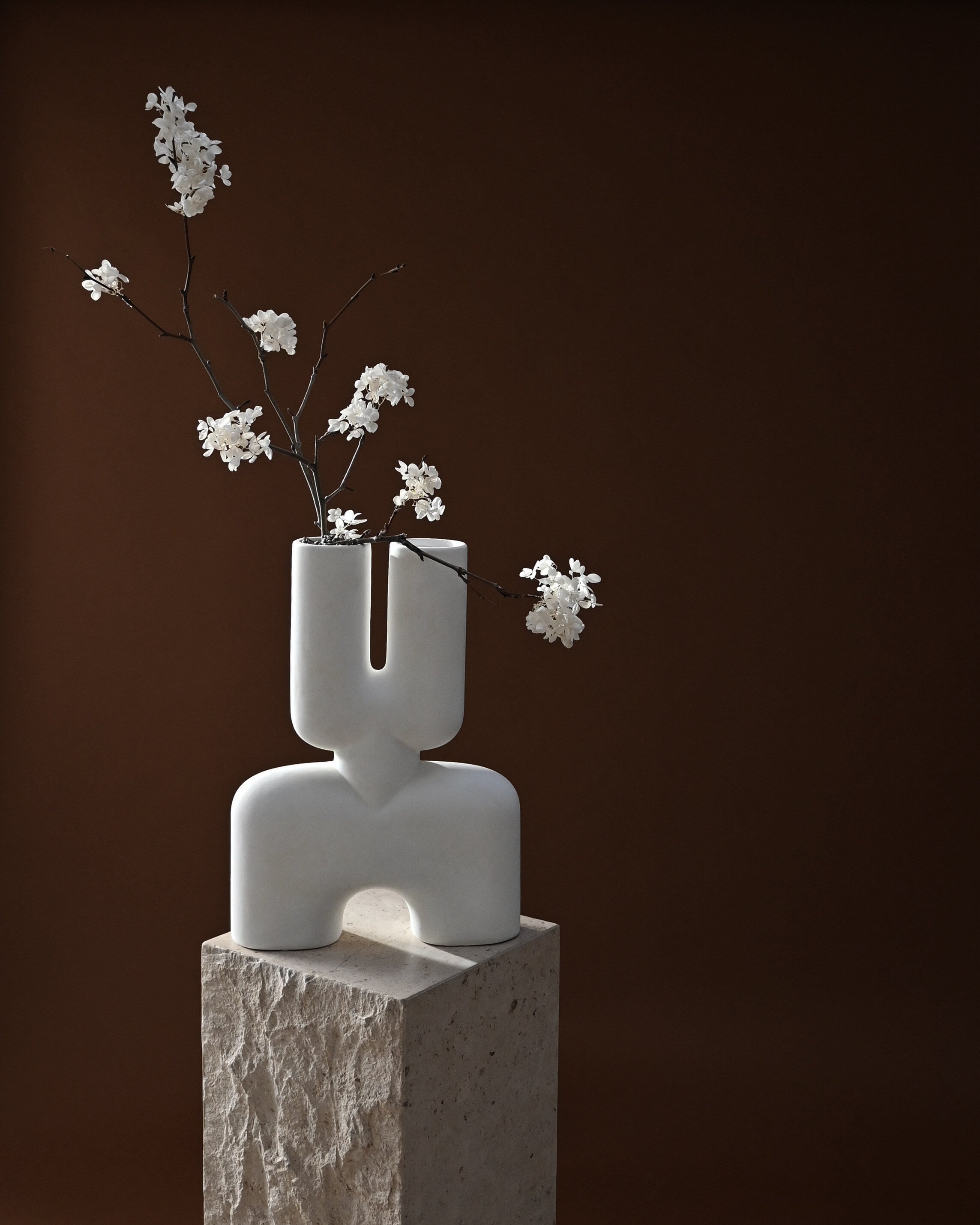 101 Copenhagen - Cobra Vase Double, Medio - Bone White - Vase