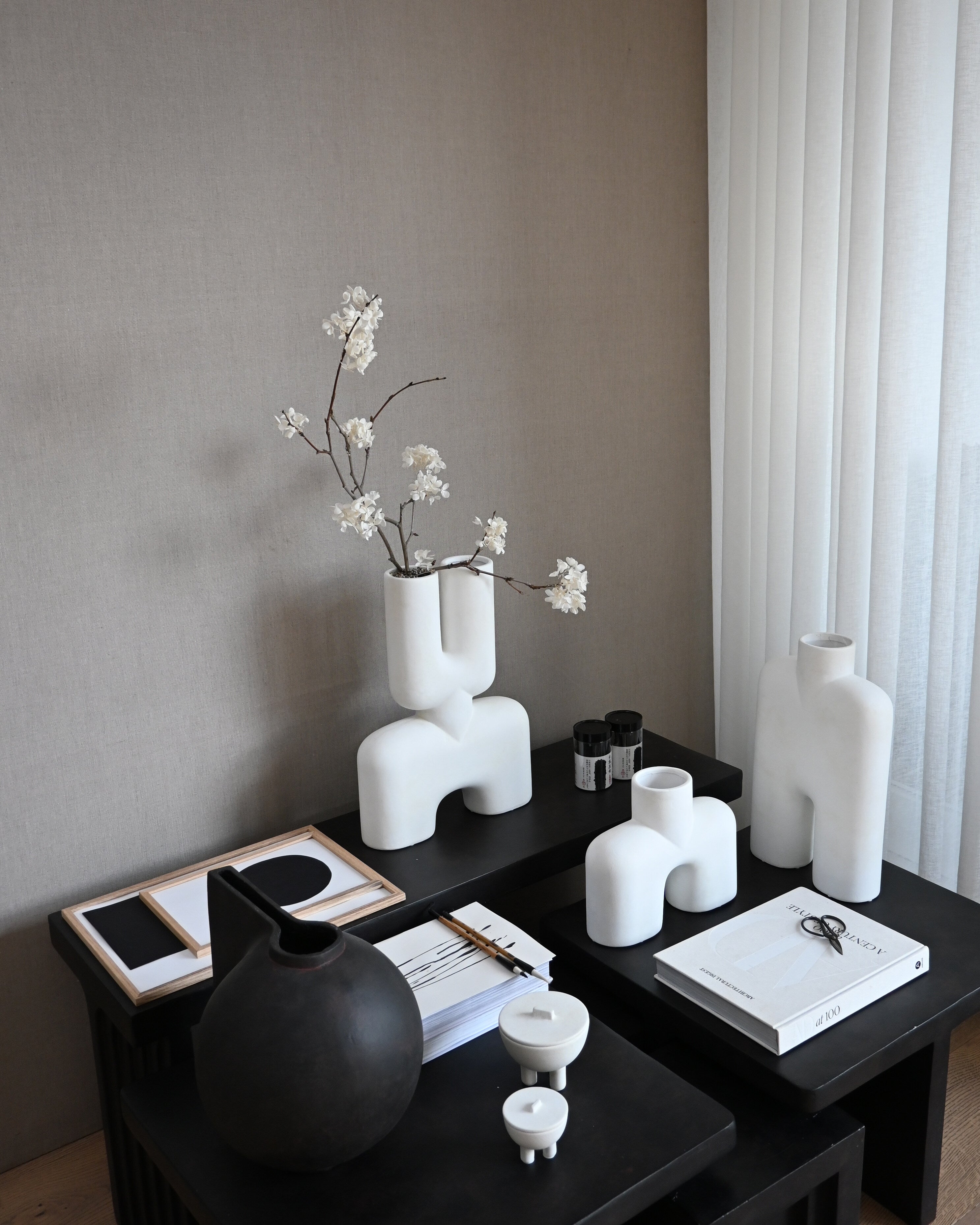 101 Copenhagen - Cobra Vase Tall, Medio - Bone White - Vase