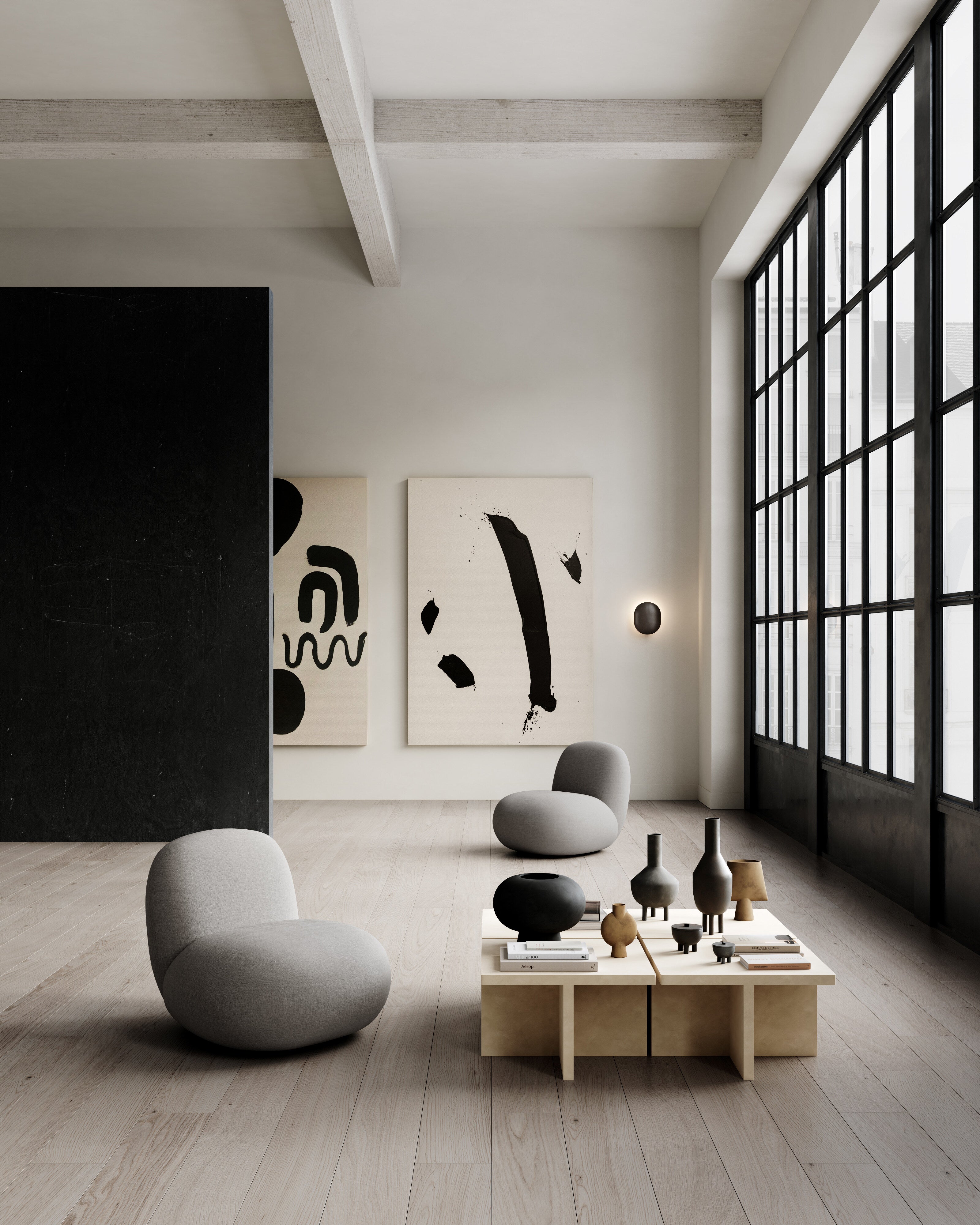 101 Copenhagen - Kabin Vase, Fat - Black - Vase