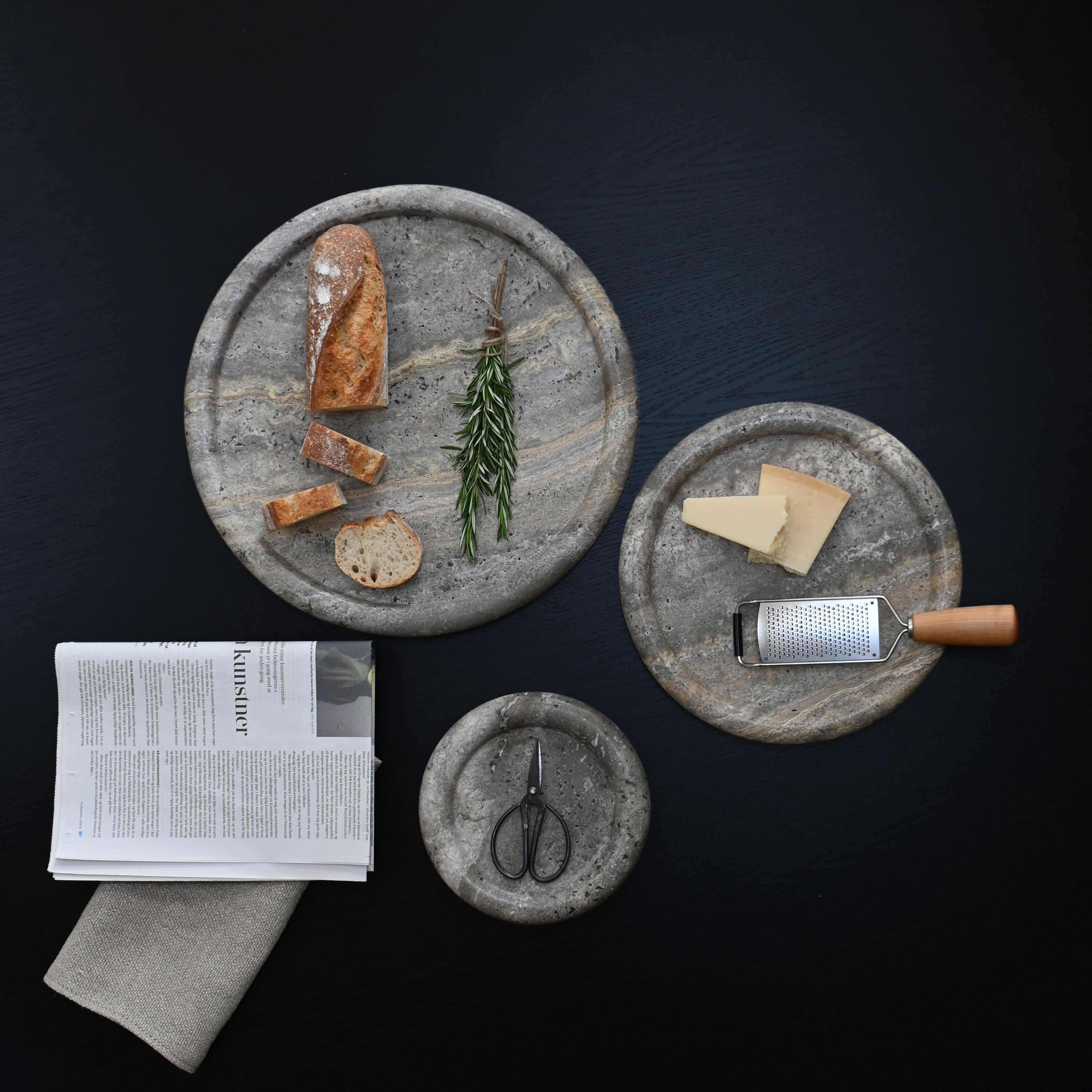 Enkei Tray, Mini - Silver Travertine