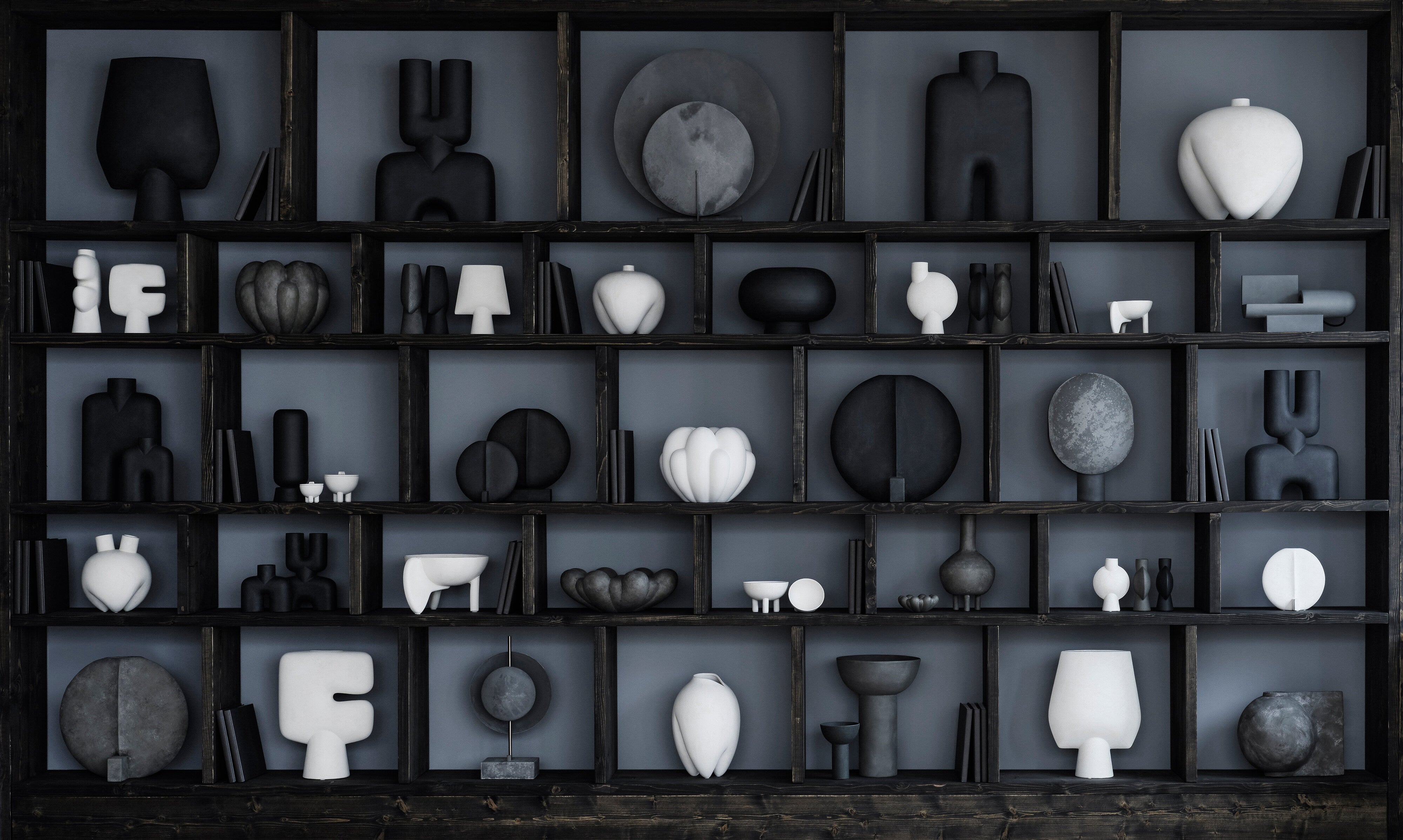 101 Copenhagen - Bloom Tray, Big - Dark Grey - Tray