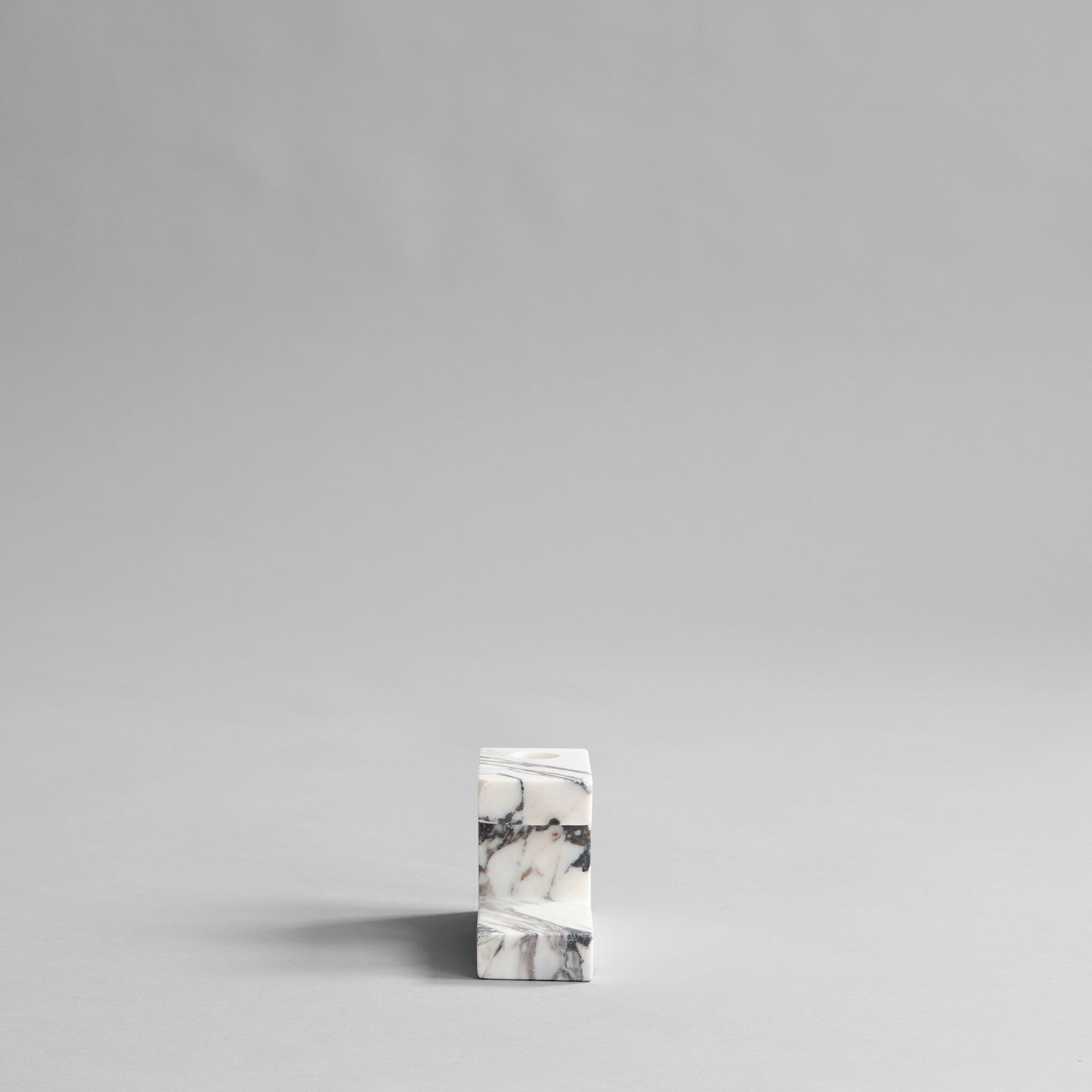 101 Copenhagen - Brick Candle Holder, Low - Calacatta - Candle Holder