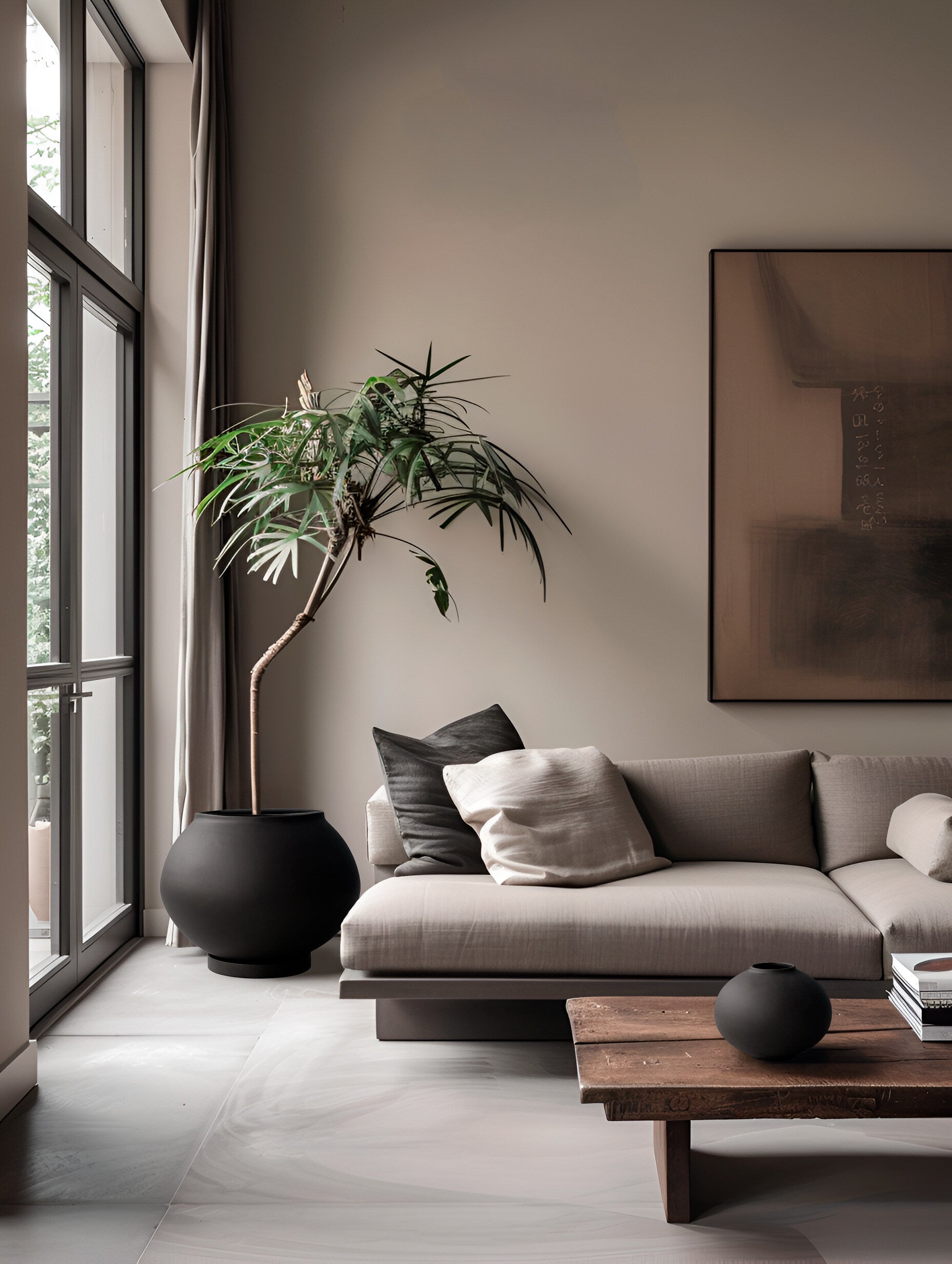 101 Copenhagen - Sunao Plant Pot Fat, Hexa - Black - Plant Pot