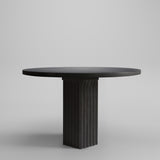 Arc Dining Table, Ø120 - Coffee Black Oak