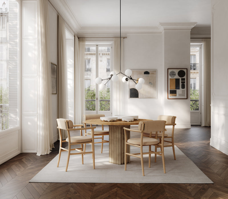 Nama Dining Chair, Armrest - Nubuck