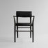101 Copenhagen - Nama Dining Chair, Armrest Coffee Black  - Aniline Leather - Dining Chair