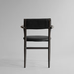 101 Copenhagen - Nama Dining Chair, Armrest Coffee Black  - Aniline Leather - Dining Chair