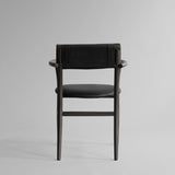 101 Copenhagen - Nama Dining Chair, Armrest Coffee Black  - Aniline Leather - Dining Chair