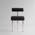 101 Copenhagen - Hiro Dining Chair, Stainless Steel - Aniline Leather Black - Dining Chair