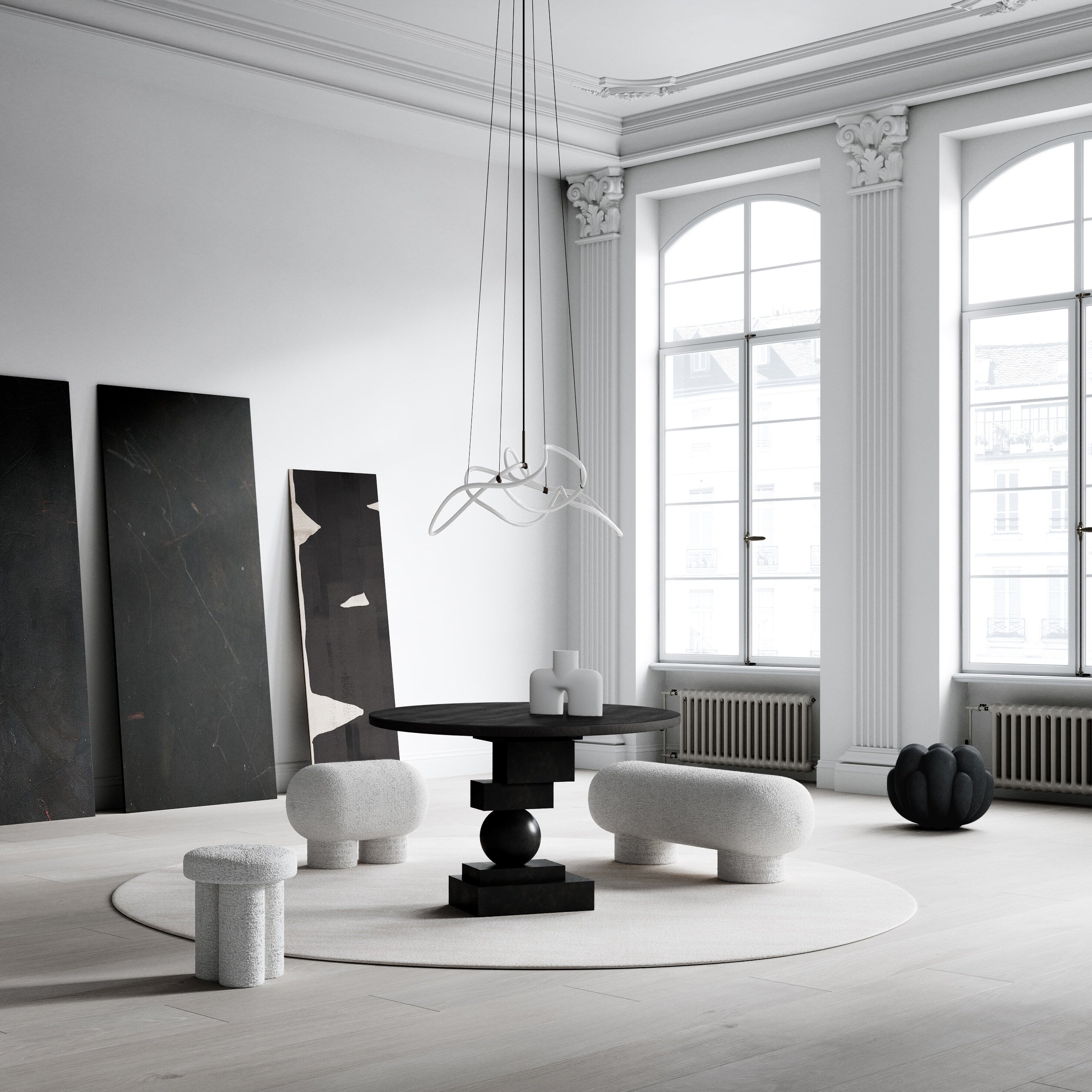 101 Copenhagen - Artist Dining Table, Ø120 - Coffee Black Oak - Dining Table