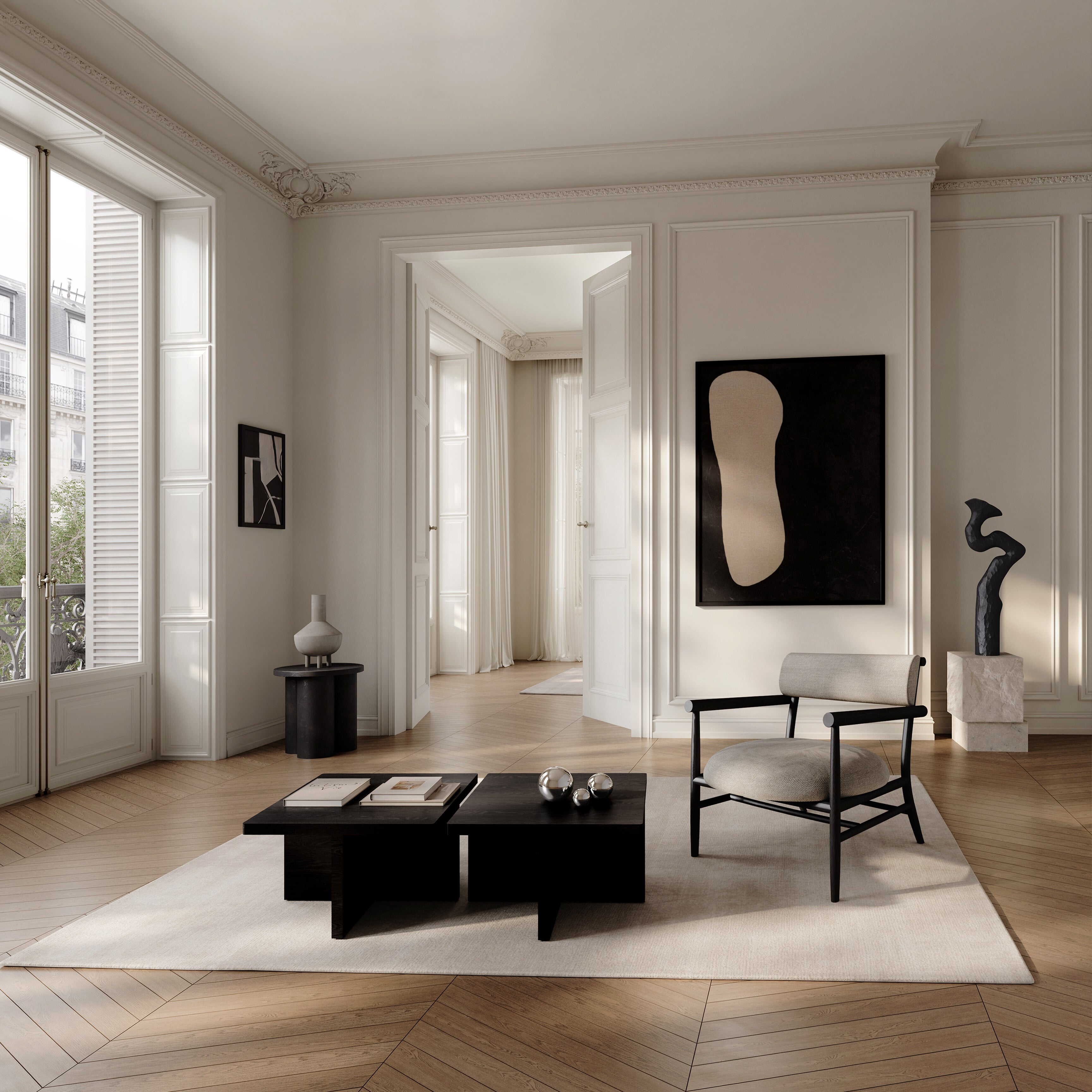 101 Copenhagen - Brutus Coffee Table - Coffee Black Oak - Coffee Table