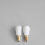 set of two Pygmy - LED Light Bulbs - Matt Porcelain - E14 - 240V