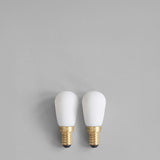 set of two Pygmy - LED Light Bulbs - Matt Porcelain - E14 - 240V