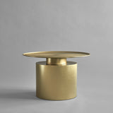 101 Copenhagen - Pillar Table, Low - Brass - Coffee or Side Table