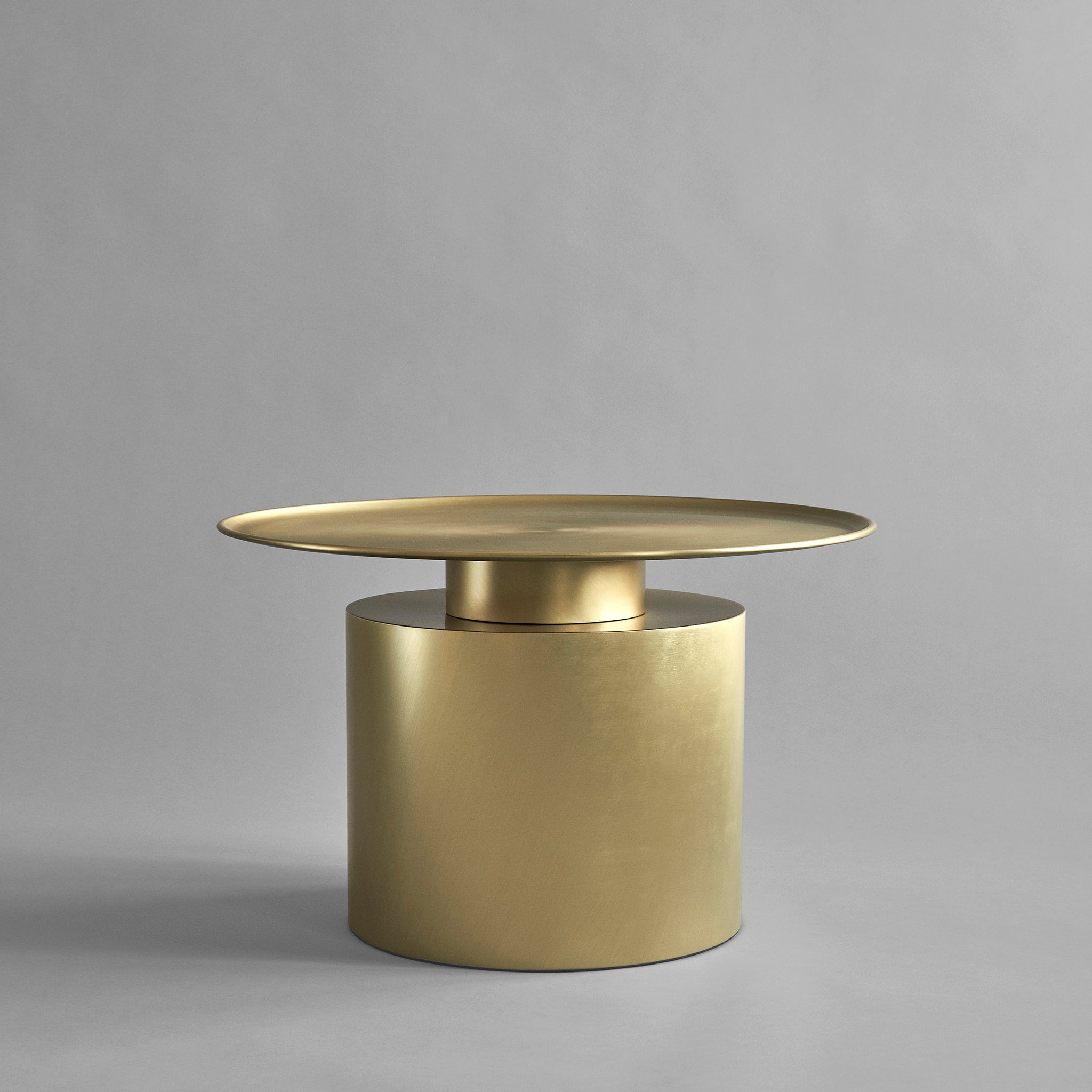 101 Copenhagen - Pillar Table, Low - Brass - Coffee or Side Table