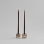 101 Copenhagen - Cube Candle Holders -  Silver Travertine - Candle Holder