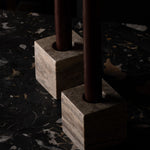 101 Copenhagen - Cube Candle Holders -  Silver Travertine - Candle Holder