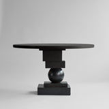 101 Copenhagen - Artist Dining Table, Ø120 - Coffee Black Oak - Dining Table