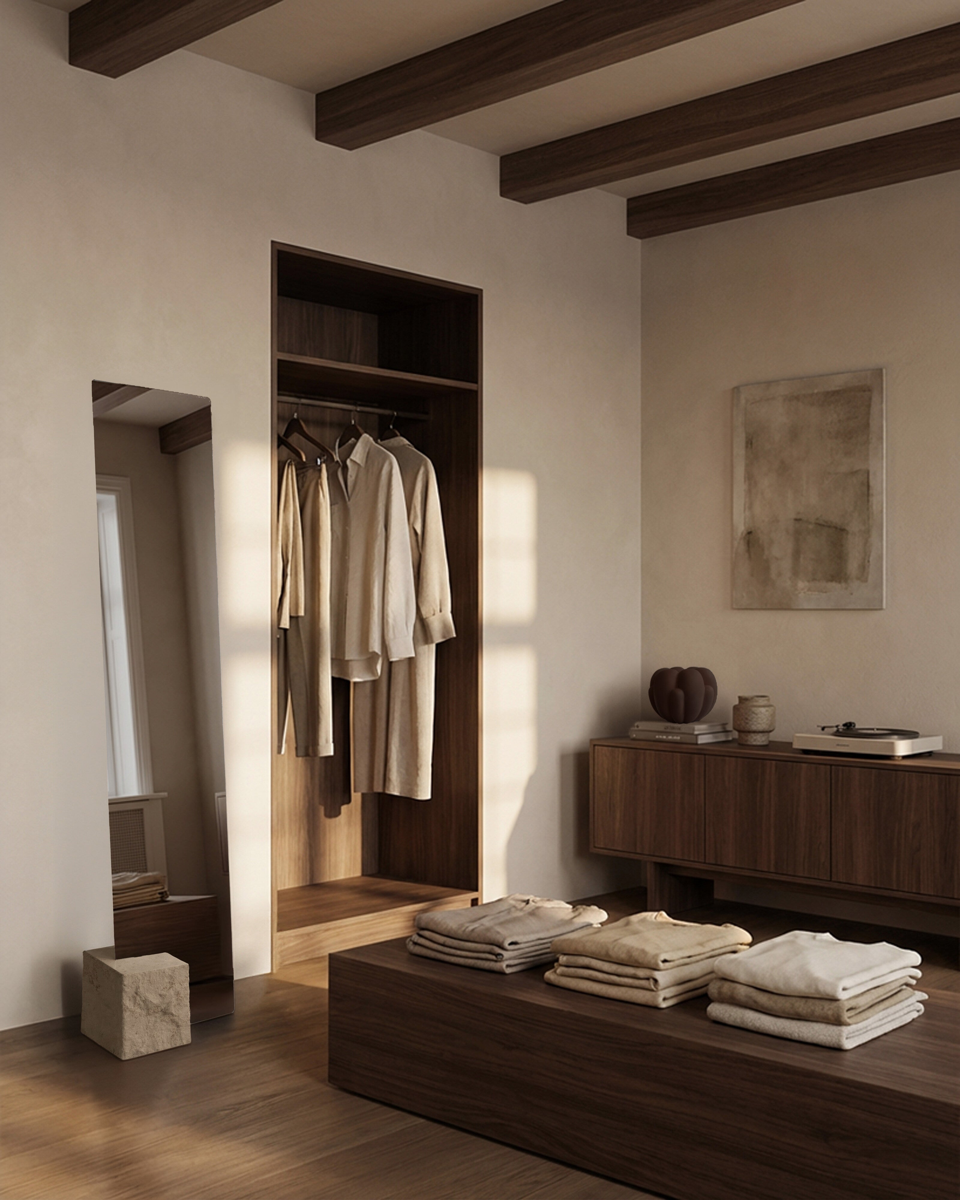 101 Copenhagen - Kubis Mirror - Limestone - Mirror