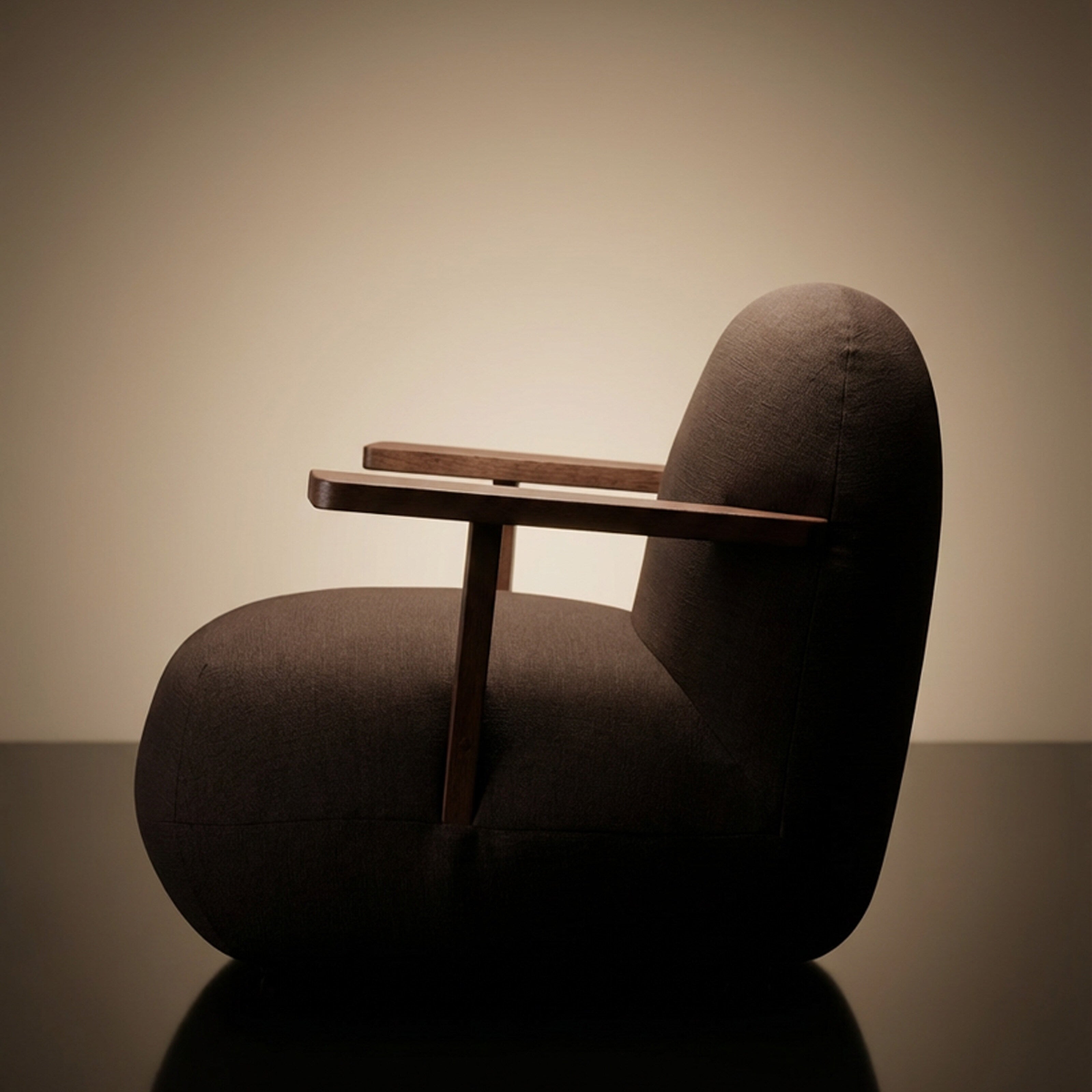 Toe Chair Armrest - Classic Brown Oak / Dark Brown