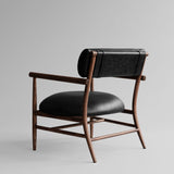 Nama Lounge Chair - Classic Brown Oak - Leather Black