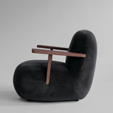 Toe Chair, Armest – Classic Brown Oak / Peat