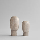 Head Sculpture, Mini - Silver Travertine
