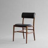 Nama Dining Chair, Classic Brown Oak - Aniline Leather Black