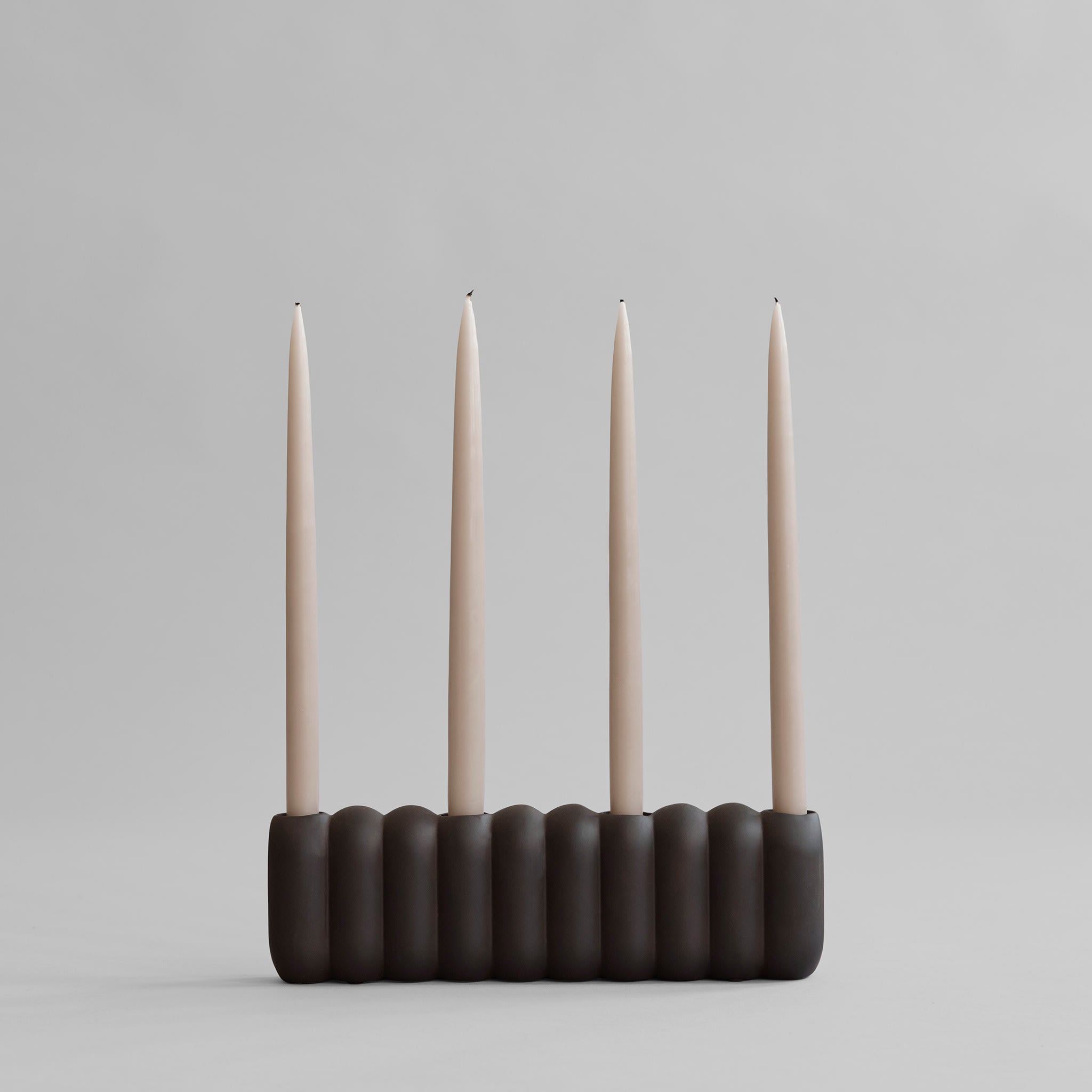 101 Copenhagen - Tube Candle Holder, Big - Coffee - Candle Holders