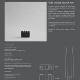 101 Copenhagen - Tube Candle Holder, Mini - Coffee - Candle Holders