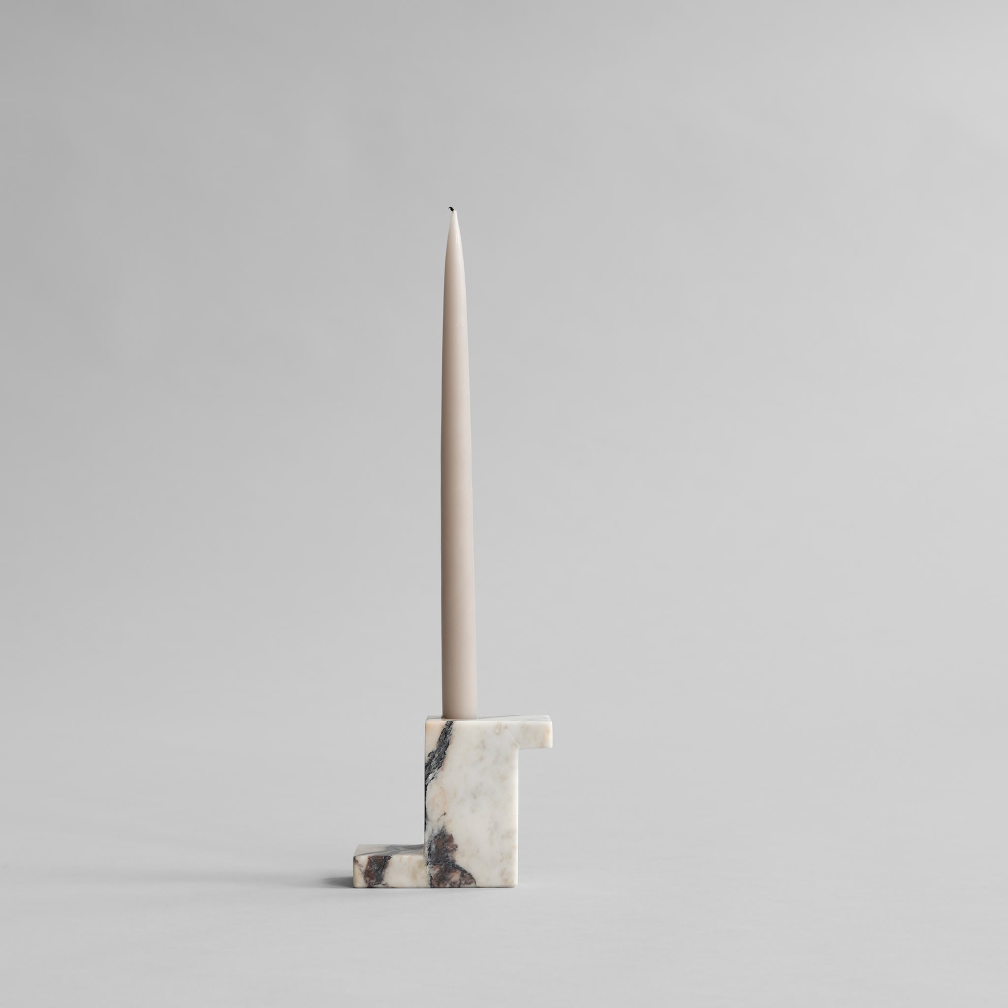101 Copenhagen - Brick Candle Holder, Tall - Calacatta - Candle Holders