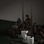 101 Copenhagen - Brick Candle Holder, Low - Calacatta - Candle Holders