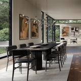 Arc Dining Table, L250 - H35mm - Coffee Black Oak