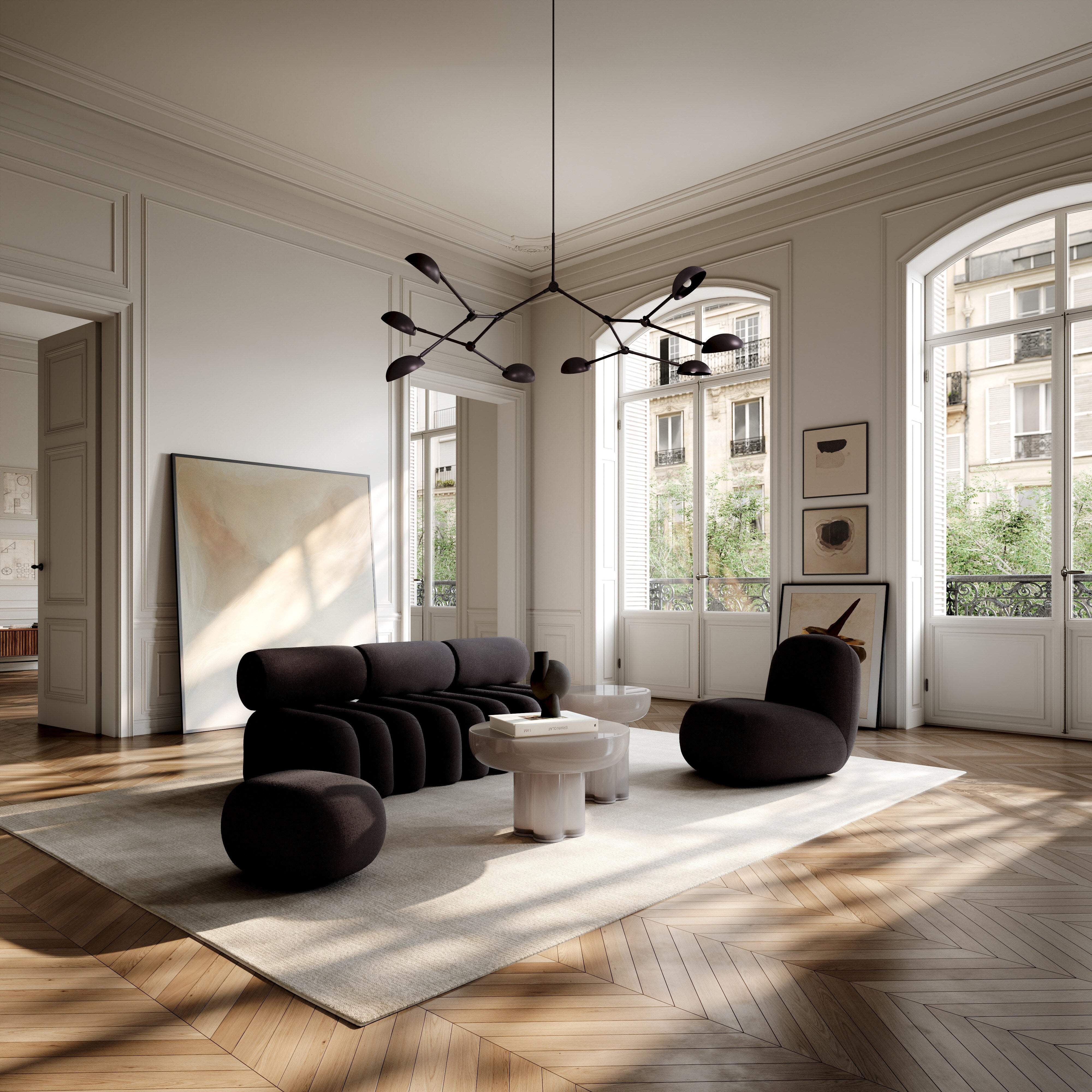 Drop Chandelier - Burned Black (5m)
