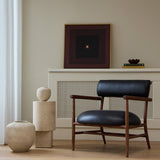Nama Lounge Chair - Classic Brown Oak - Leather Black