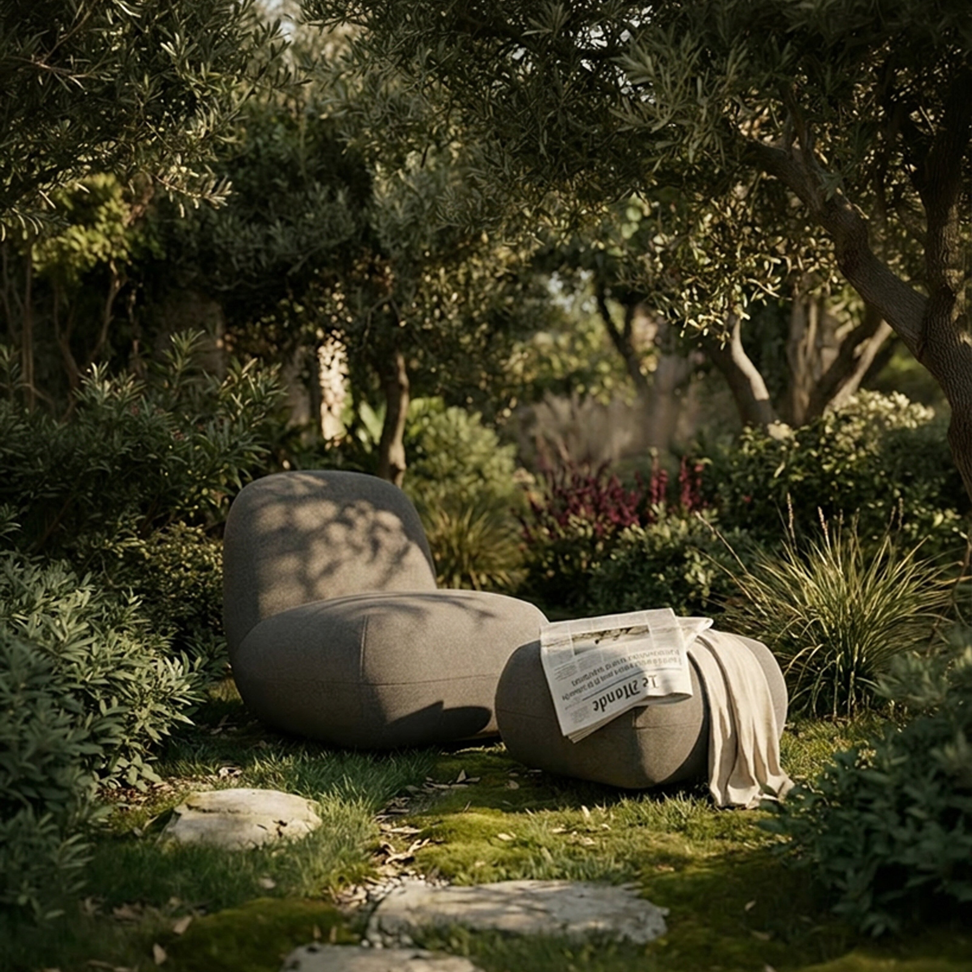 Toe Chair, Flat - Stone Gray