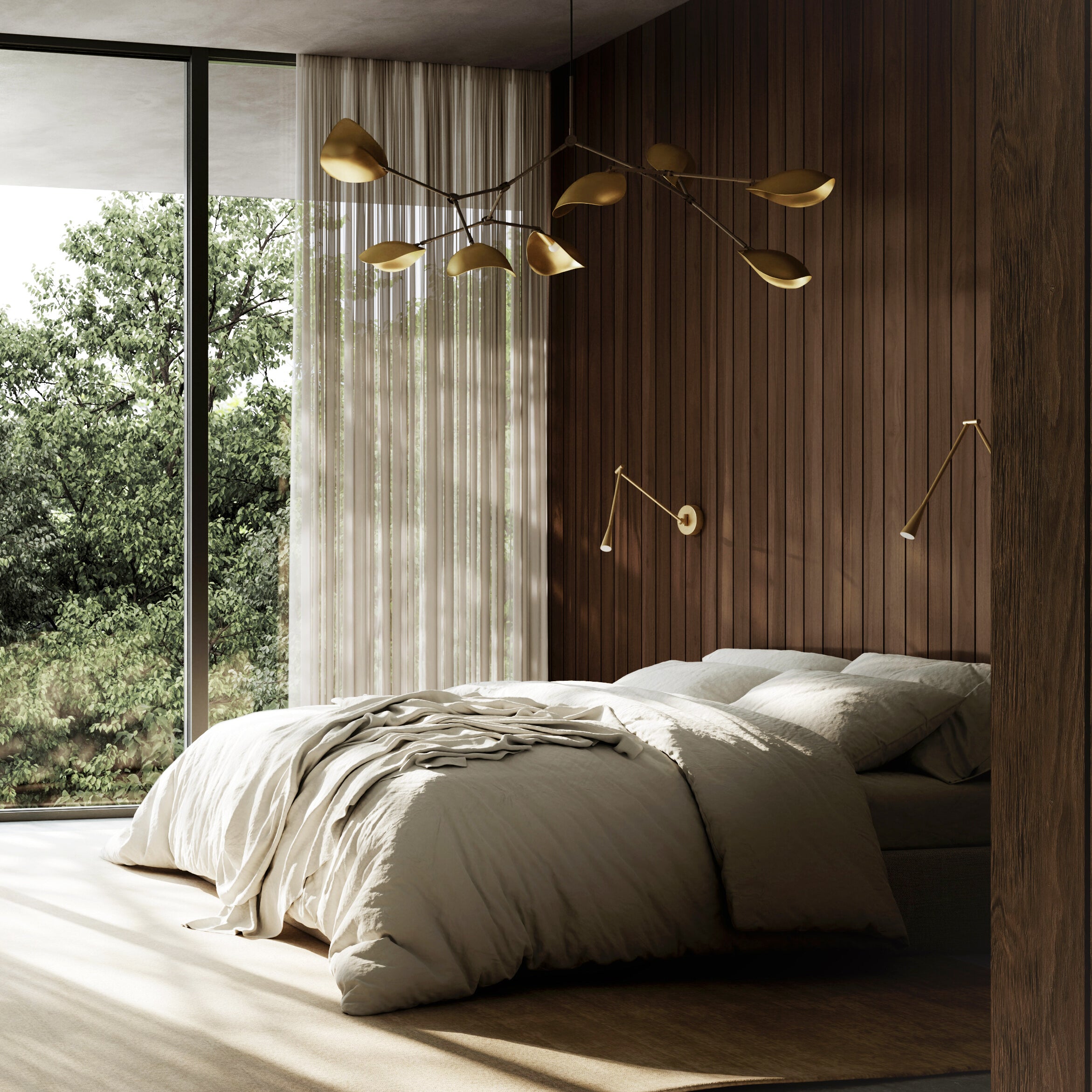 Stingray Chandelier - Brass (5m)