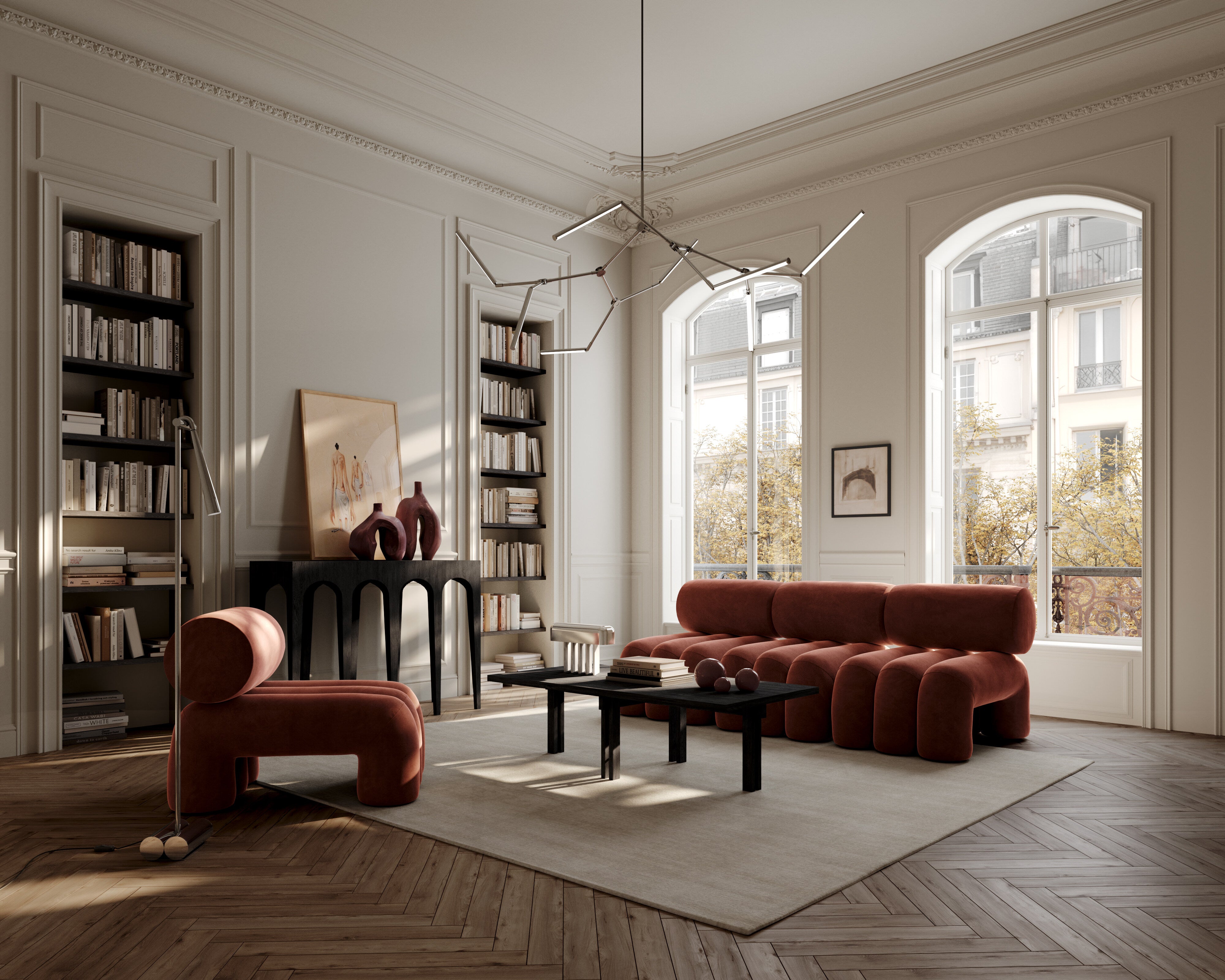 Stick Chandelier - Chrome