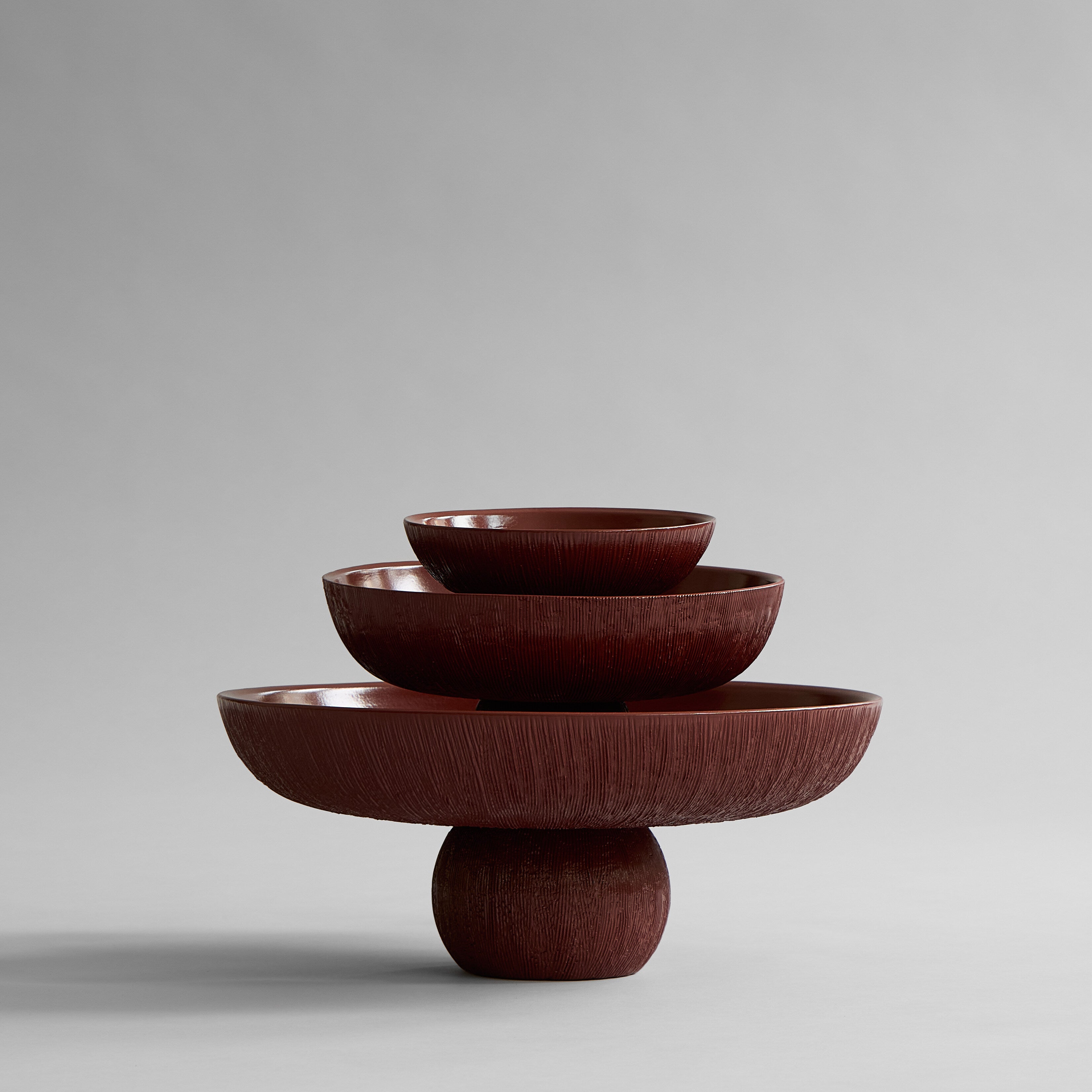 101 Copenhagen - Baburu Bowl, Medio - Carved Ruby - Bowl