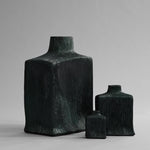 101 Copenhagen - Shin Vase, Hexa – Carved Dark Green - Vase